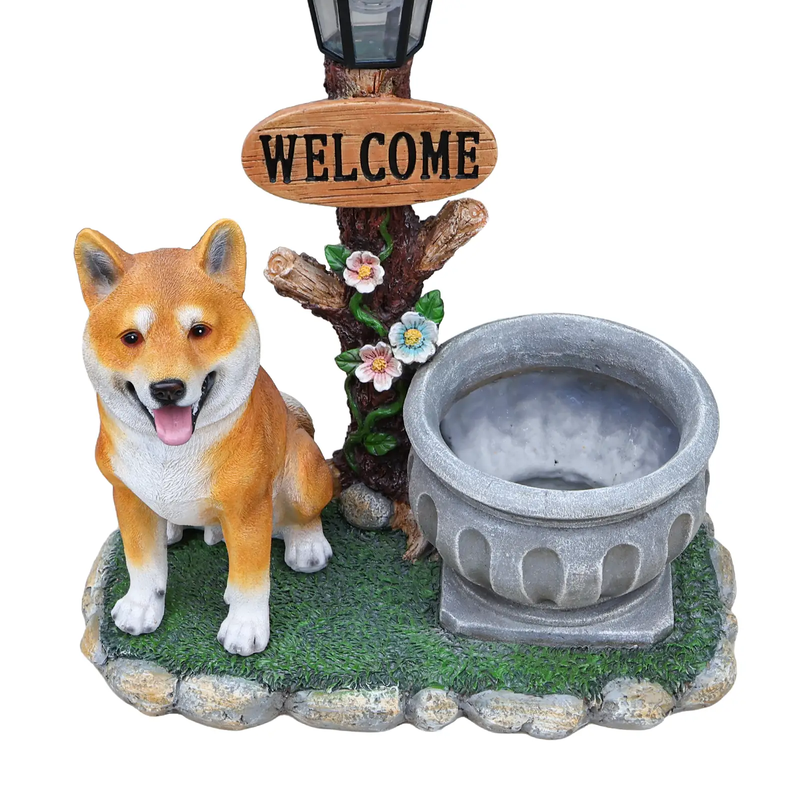 Sitting Akita Dog Planter Garden Decor by HouseOfZazla