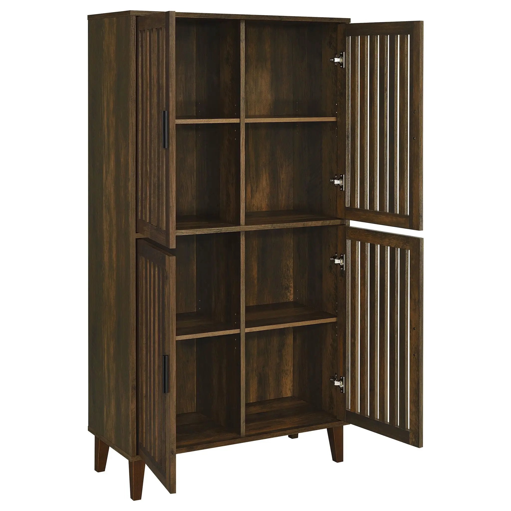 Elouise 4-door Engineered Wood Tall Accent Cabinet Dark Pine by Unique Piece Furniture