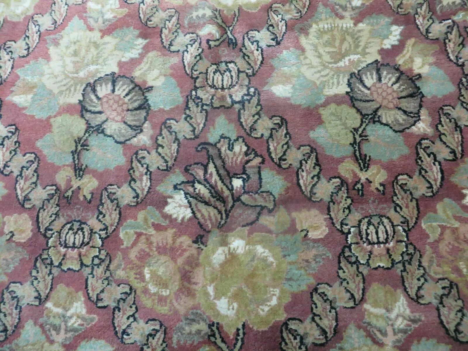 6' X 9' Handmade India Floral Oriental Wool Rug Carpet by Jewel Rugs