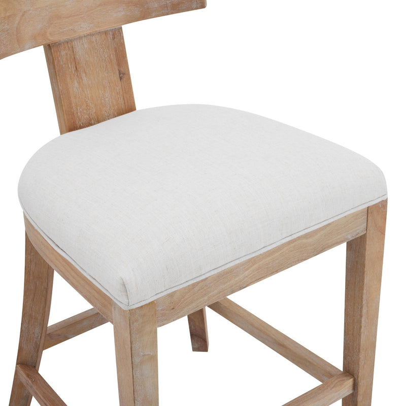 Upholstered Counter Height Bar Stools with Solid Rubber Wood Frame (Set of 2) by HouseOfZazla