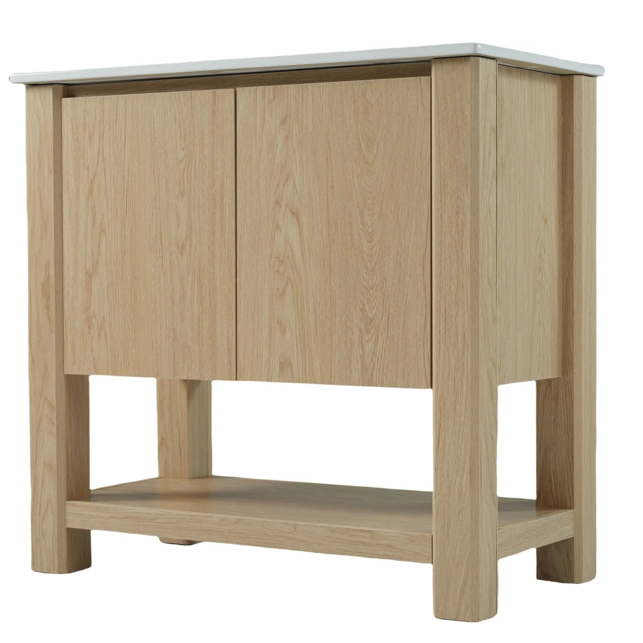 Modern Bathroom Vanity With Rectangle Ceramic Sink, Soft Closing Doors by HouseOfZazla