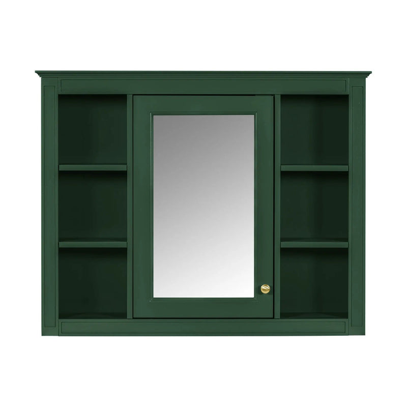 Wall Mounted Medicine Cabinet With Mirror, Storage Cabinet Featuring 6 Open Shelves And Adjustable Interior by HouseOfZazla