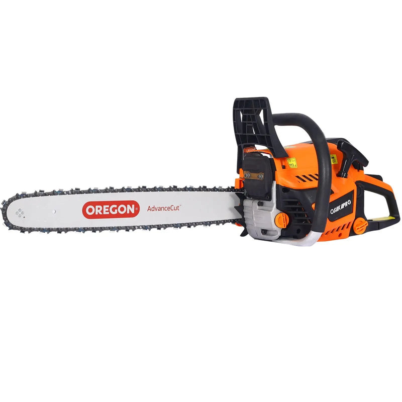 52Cc Gasoline Chainsaw With 20" Oregon Bar And Chain For Wood Cutting Plastic - Orange by HouseOfZazla