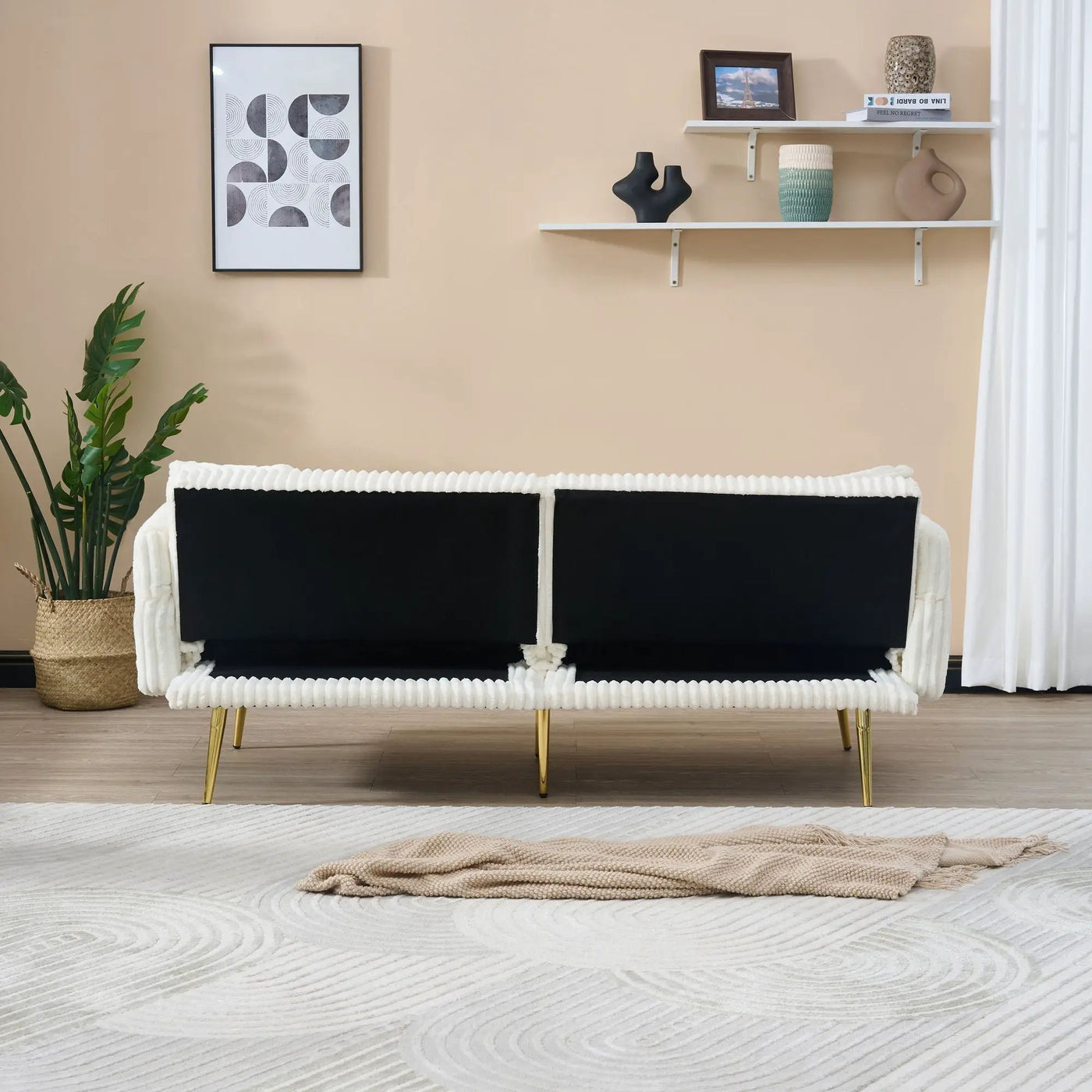 Luxury Foldable Double Sofa Bed With Folding Armrests by HouseOfZazla
