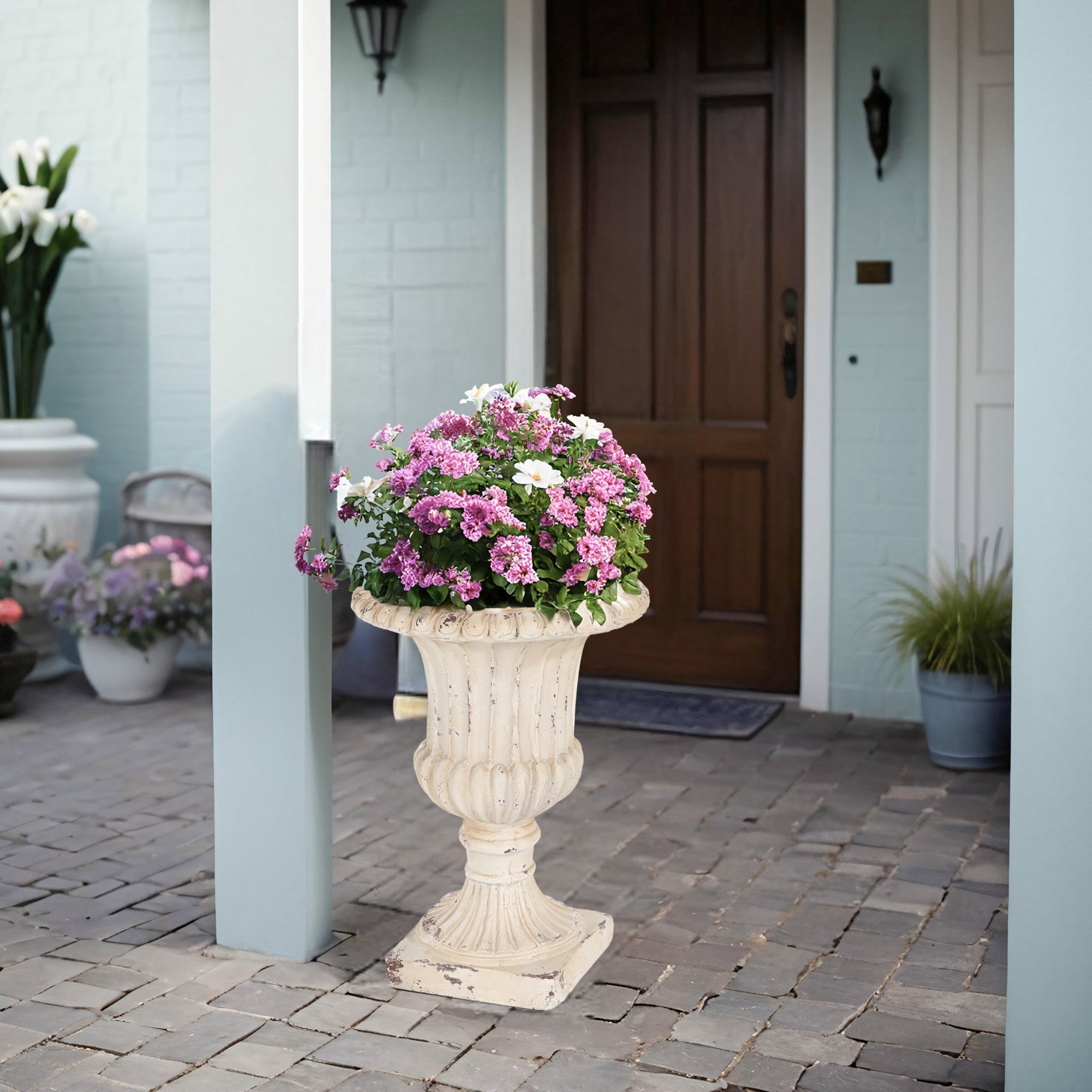 MGO Garden Urn, Antique White, 19.25'' H by HouseOfZazla