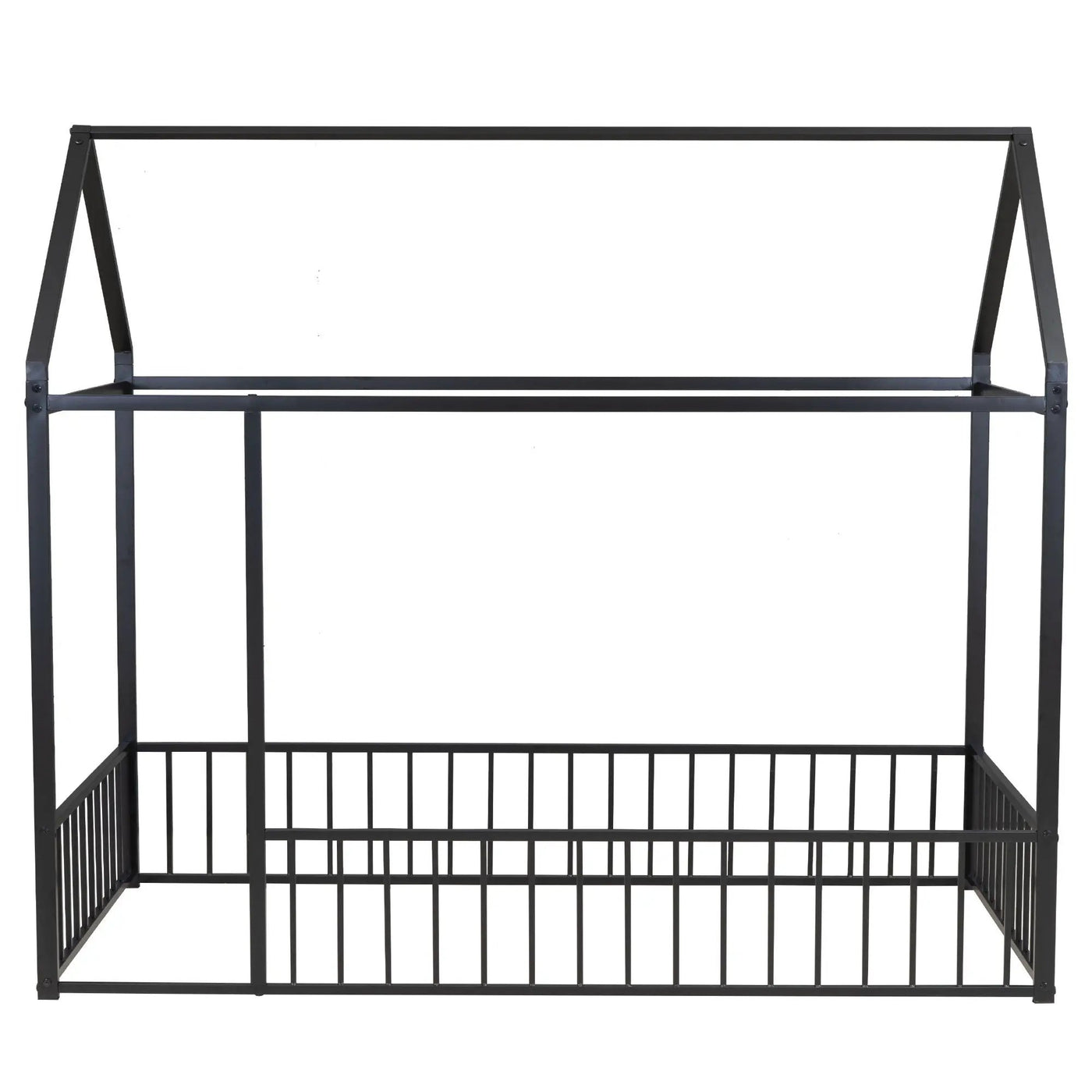 Metal Bed House Bed Frame With Fence by Unique Piece Furniture