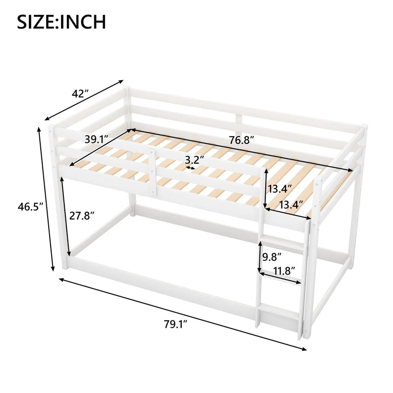 Floor Bunk Bed With Ladder by Unique Piece Furniture