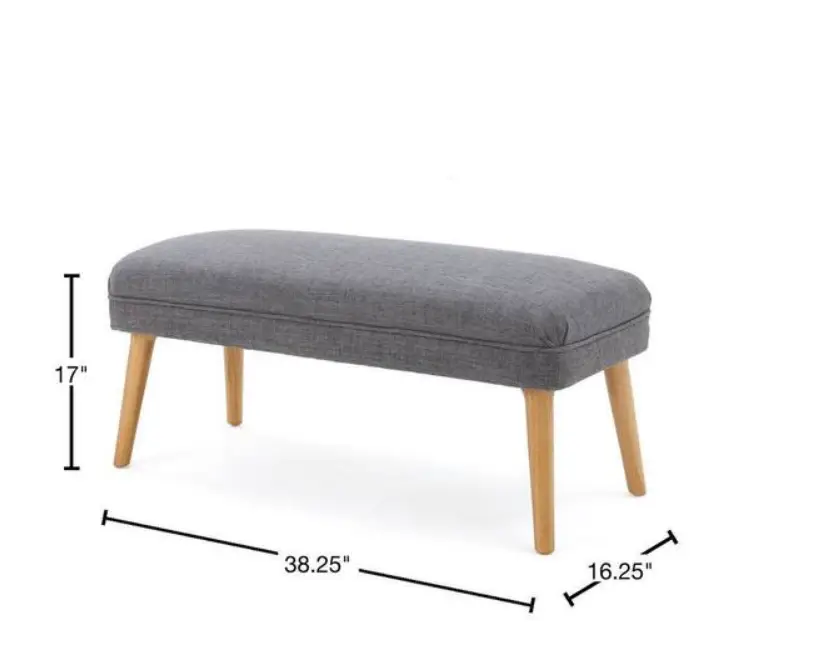 38 Inch Wide Rectangle Ottoman Bench Footstool by HouseOfZazla