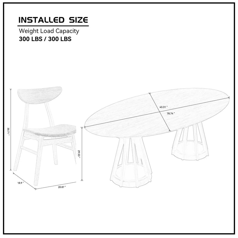 Modern Dining Table Set of 7: 1 Table + 6 Chairs by HouseOfZazla