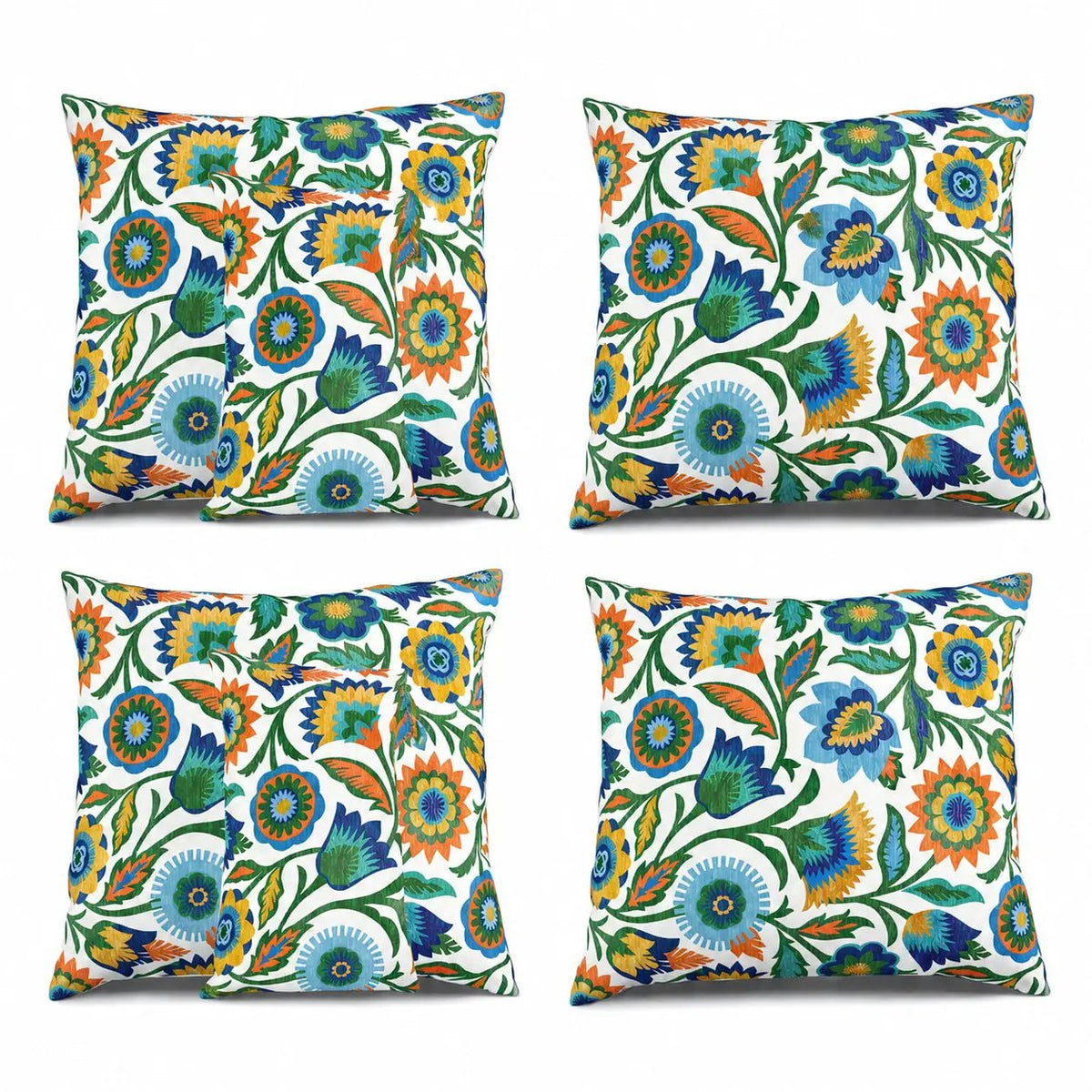 4 Pack Outdoor Pillow Covers - 18x18 Inch Water-Repellent by HouseOfZazla