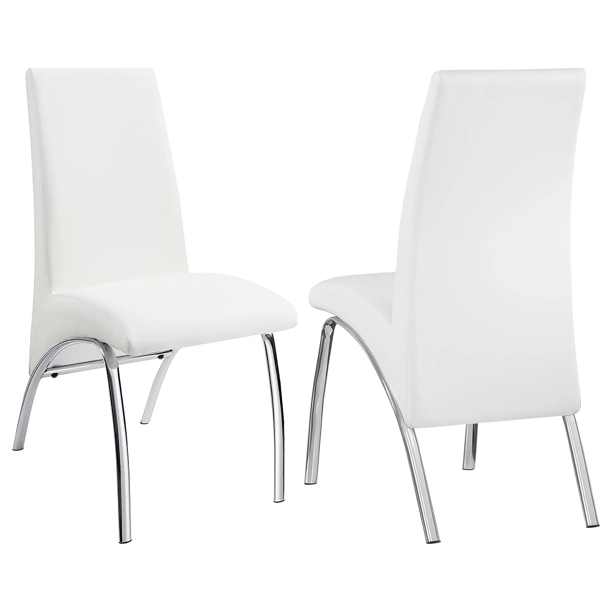 Bishop Upholstered Dining Side Chair White (Set of 2) by Unique Piece Furniture