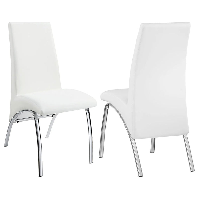 Bishop Upholstered Dining Side Chair White (Set of 2) by Unique Piece Furniture
