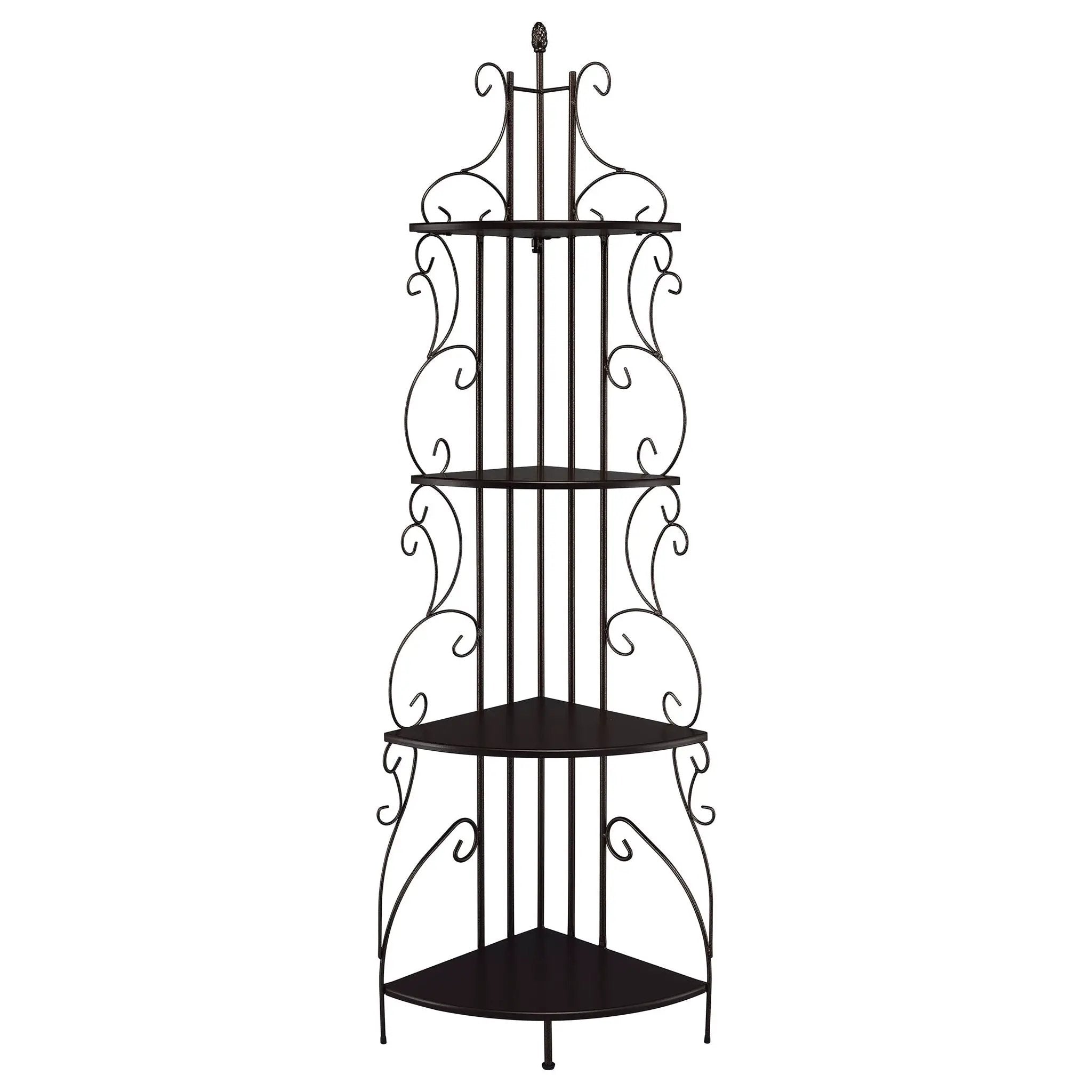 4 Shelf Corner Bookcase - Cappuccino by HouseOfZazla
