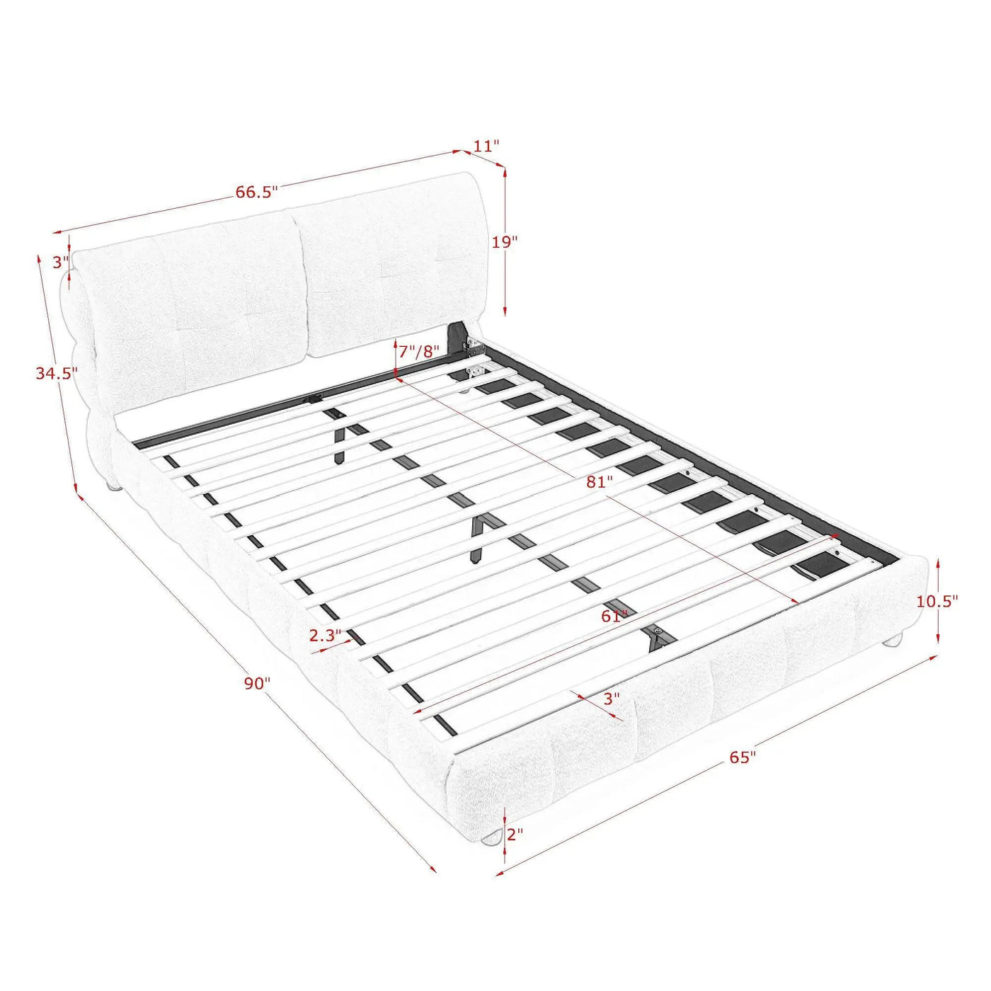 Platform Bed & Upholstered Frame by Unique Piece Furniture