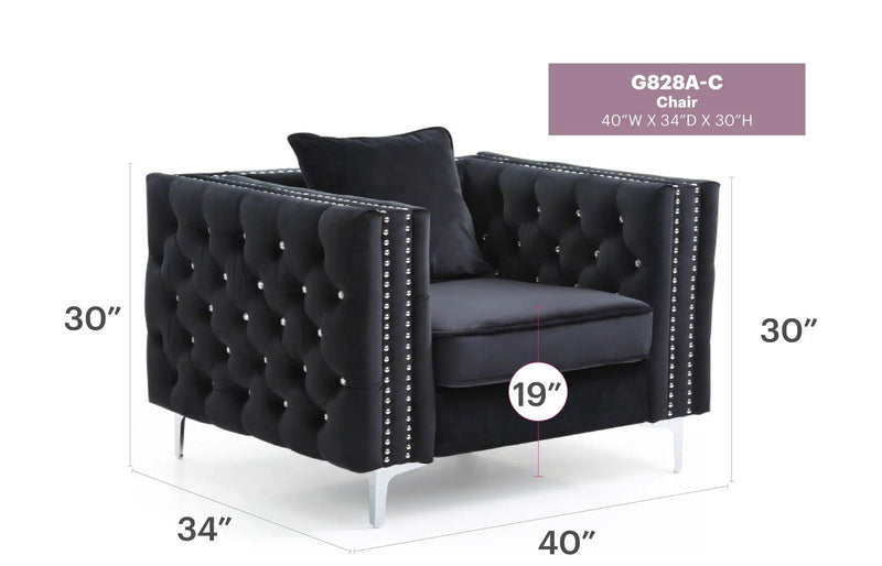 Tufted Design Chair by Unique Piece Furniture