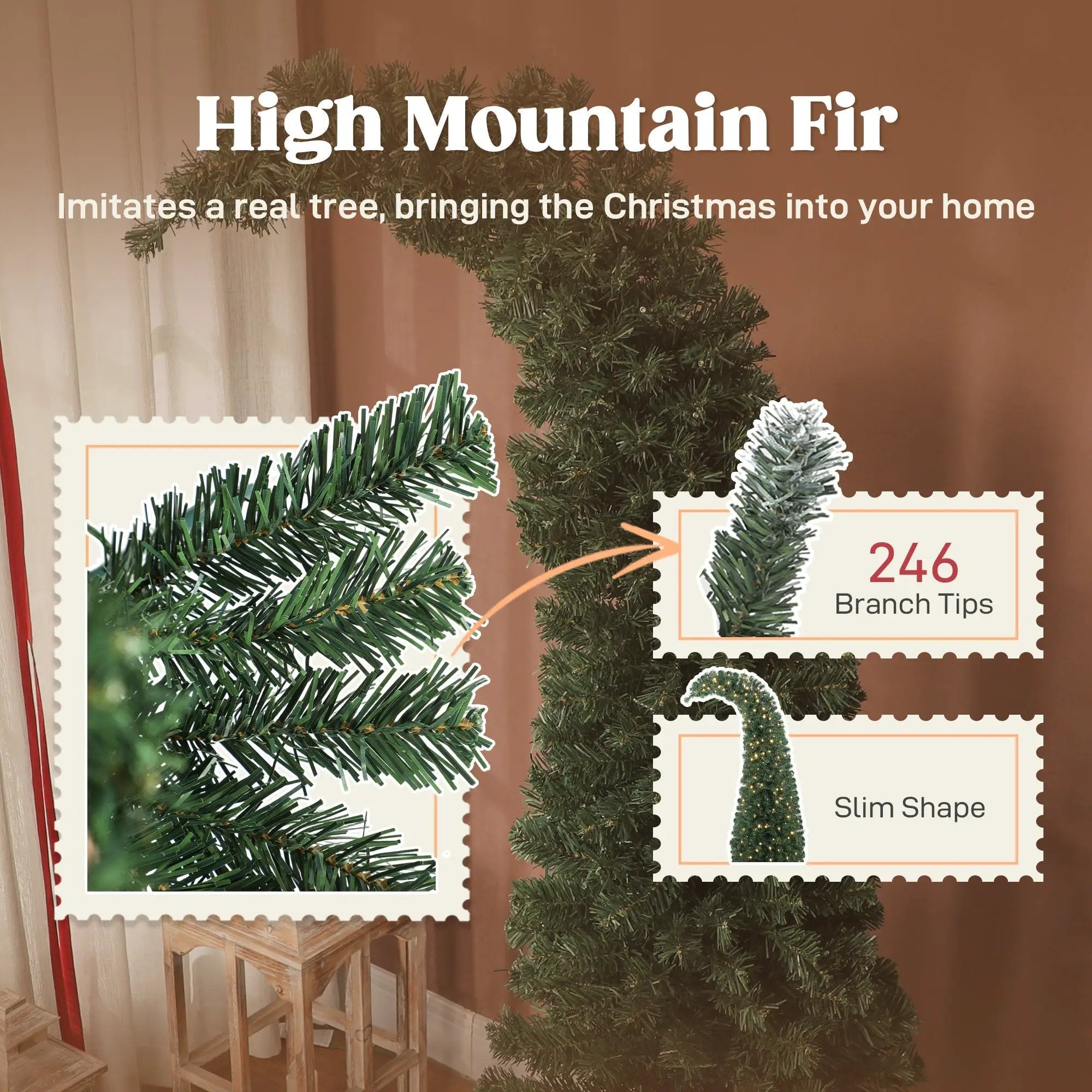 5 Ft Prelit Bent Top Christmas Tree with 300 LEDs and Metal Stand by HouseOfZazla