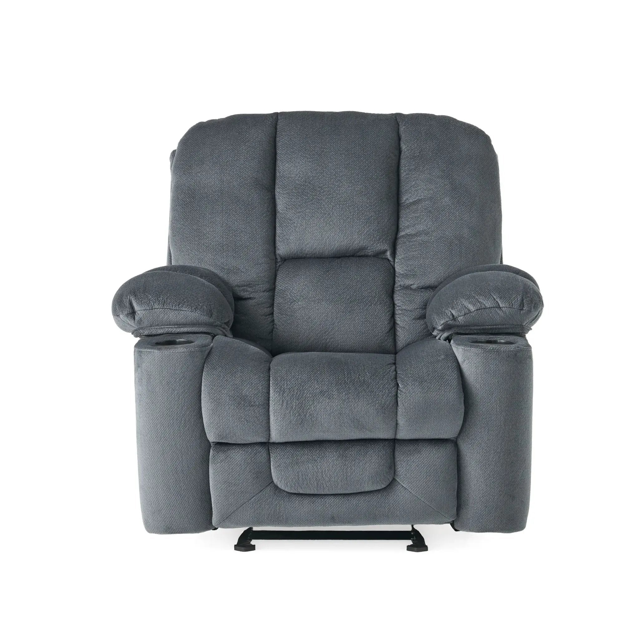 Luxurious Manual Recliner Chair With Skin-Friendly Fabric And Dual Cup Holders by Unique Piece Furniture