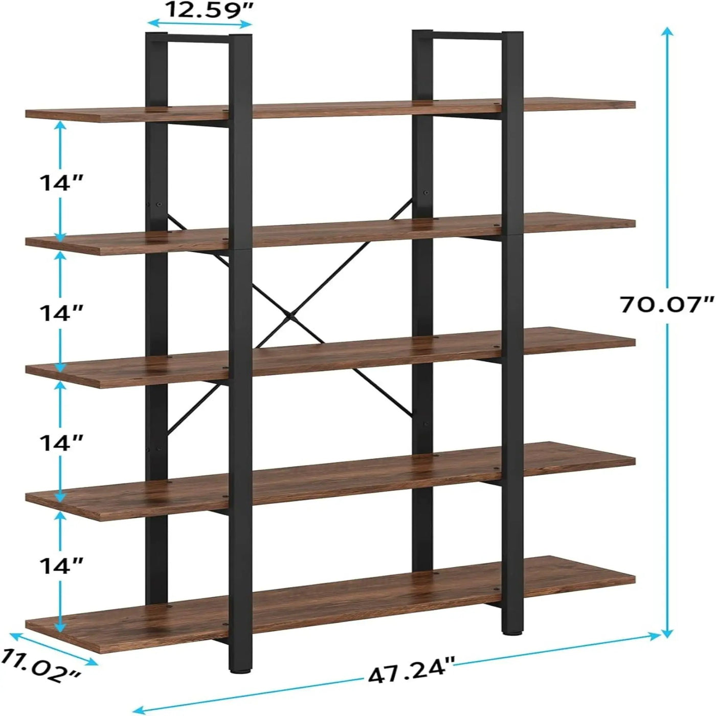 5 Tier Bookshelf For Home by HouseOfZazla