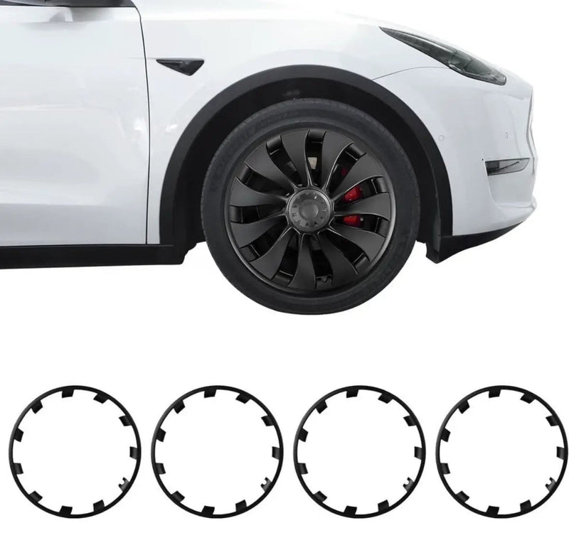 BASENOR Tesla Model Y 21 Inch Wheel Rim Protector ABS Rim Guard Hubcap Curb Rash Cover Car Protection Tire Trim Rings for Model Y Exterior Ac by Selzalot