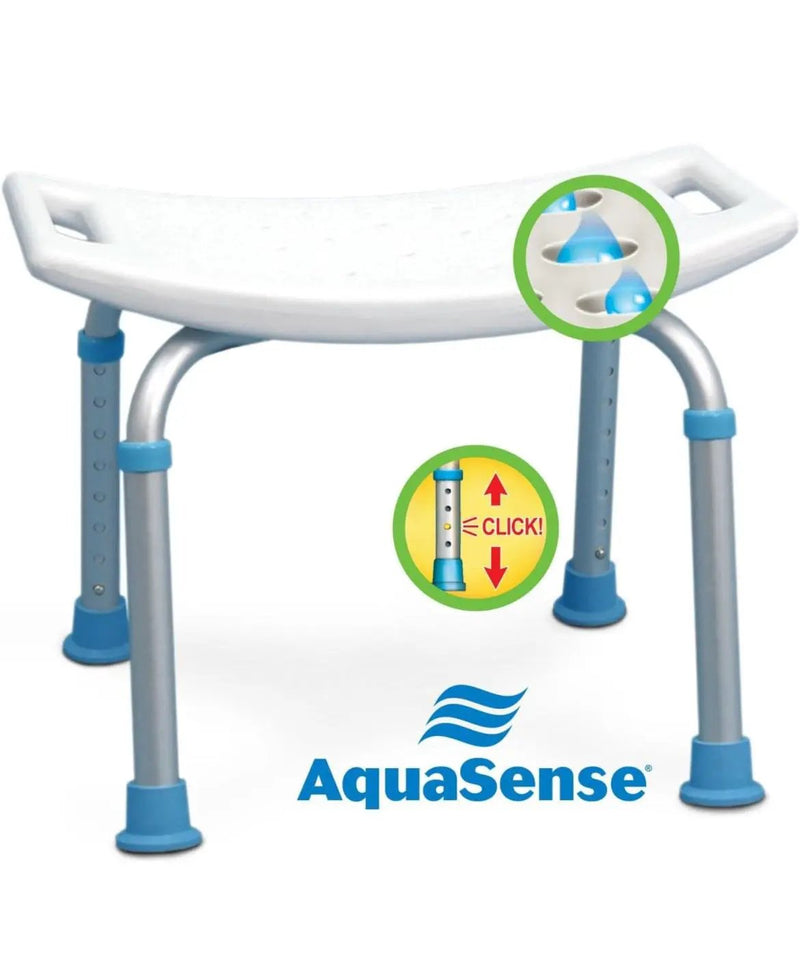 AquaSense Adjustable Non-Slip Bath & Shower Stool for Inside Shower, 20.08 x 12. by Selzalot
