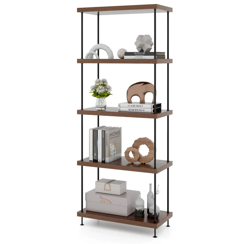 2/3/4/5-Tier Multipurpose Display Rack with Metal Frame-5-Tier by DirectDeals