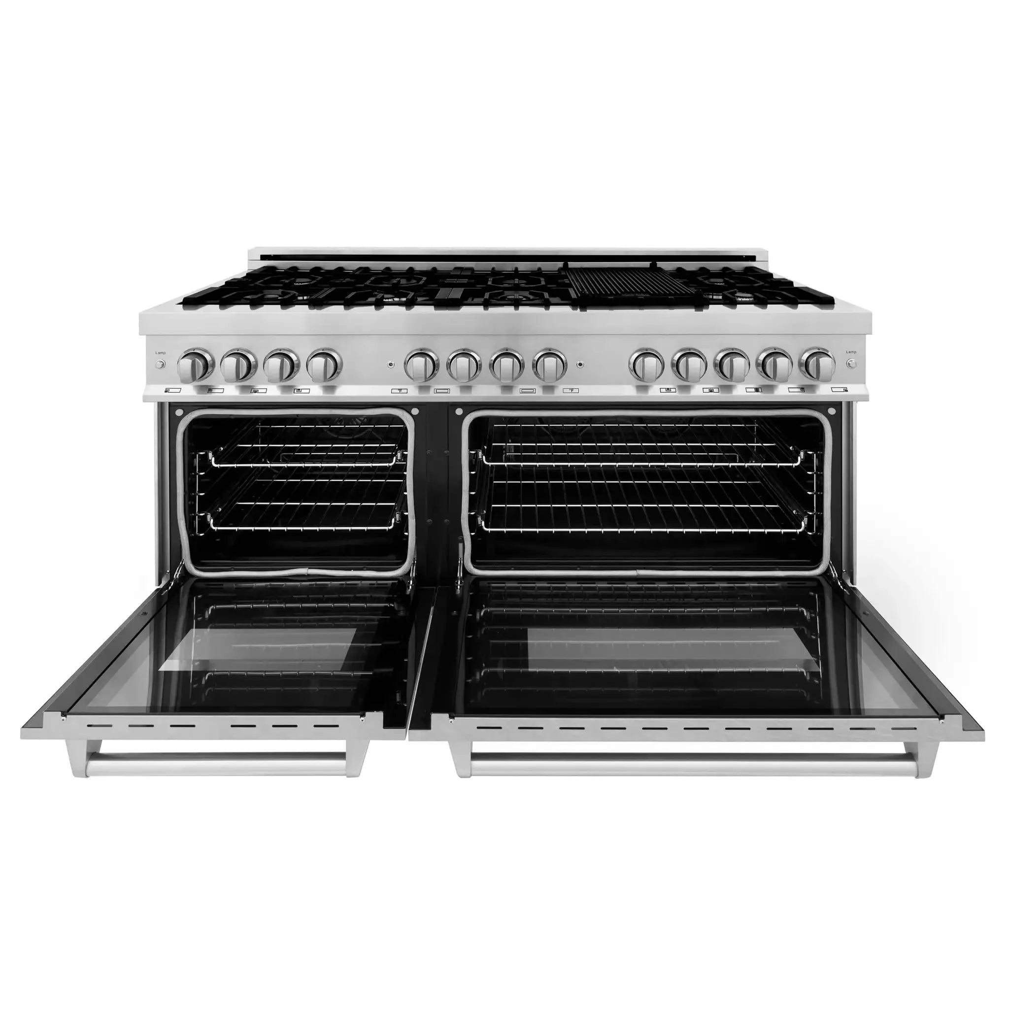 ZLINE 60" Professional Dual Fuel Range with Snow Finish Door, RA-SN-60 by Farmhouse Kitchen and Bath