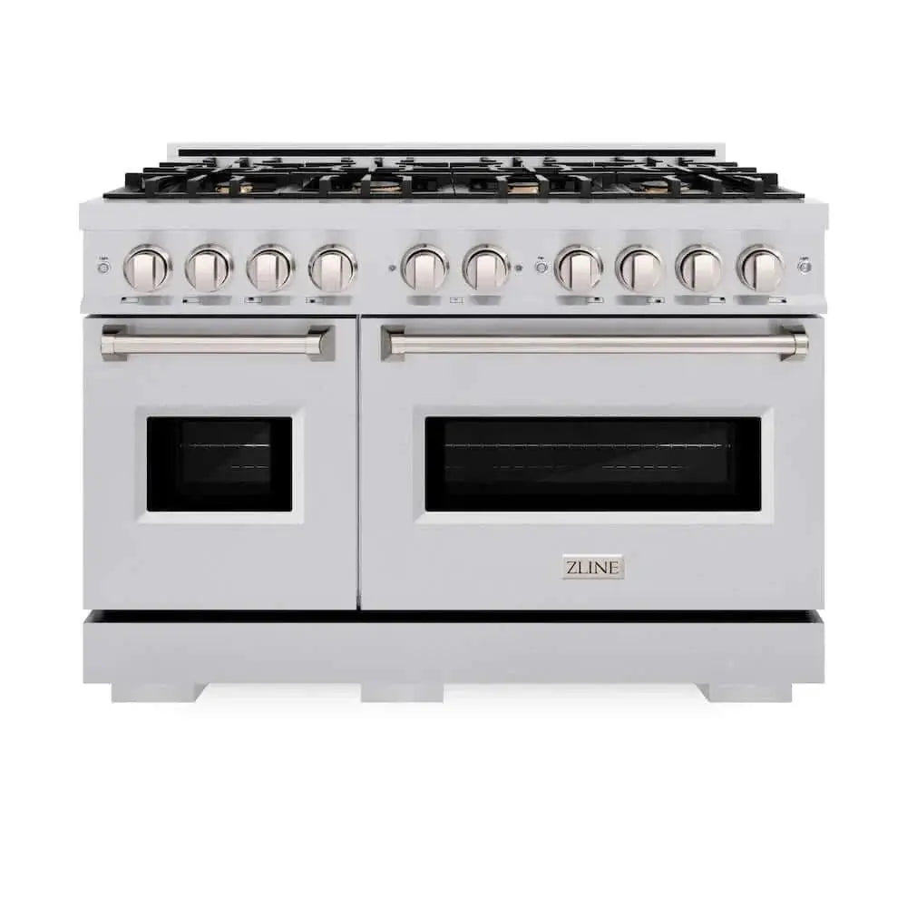 ZLINE 48" Dual Fuel Range, Gas Cooktop, Electric Convection Oven Stainless Steel, CDR-BR-48 by Farmhouse Kitchen and Bath