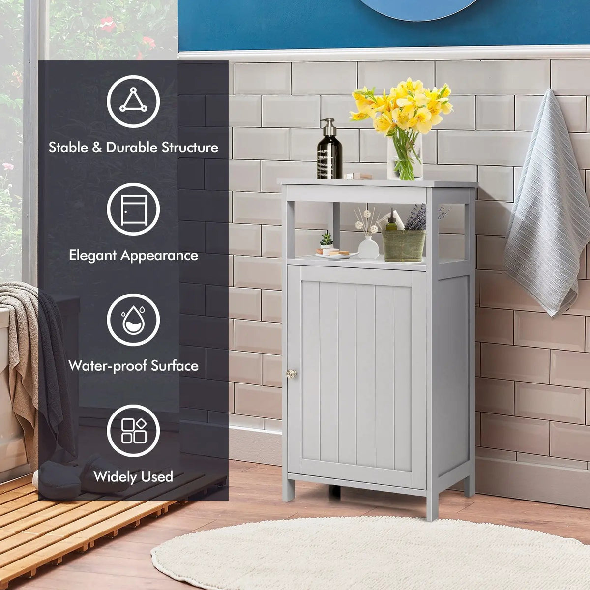 Floor Cabinet Multifunction Storage Rack Organizer Stand, photo 10 of 16