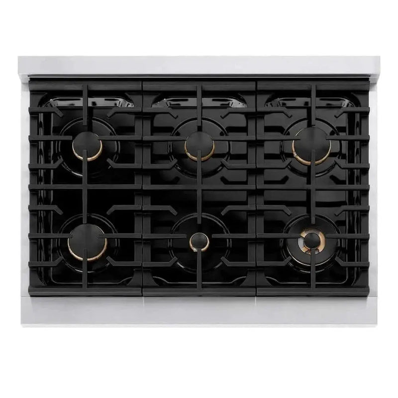 ZLINE 36"Gas Range, Convection Oven Stainless Steel, Matte Black, SGRZ-36-MB by Farmhouse Kitchen and Bath