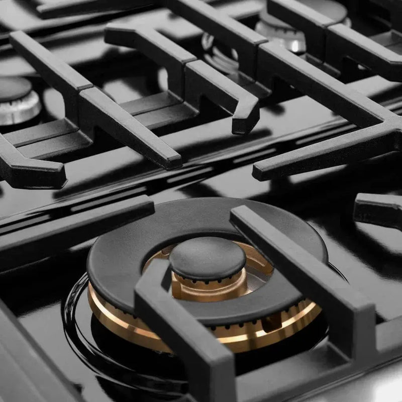 ZLINE 36" Gas Range, Convection Gas Oven, Stainless Steel,Matte Black SGR-BLM-36 by Farmhouse Kitchen and Bath