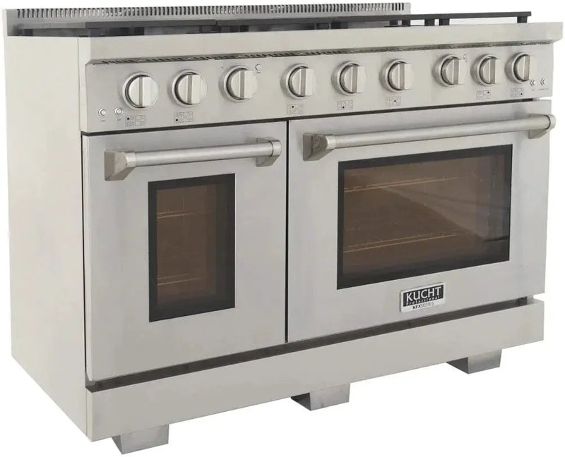 Kucht 48" Freestanding Professional Gas Range Liquid Propane KFX4800X/LP-S by Farmhouse Kitchen and Bath