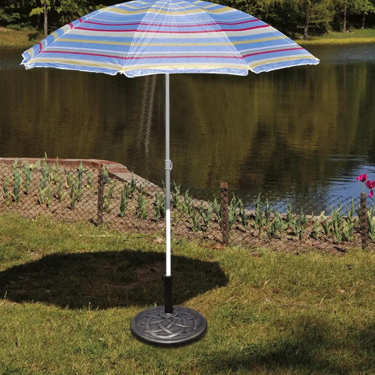 22 Inch Heavy Duty Round Umbrella Base Stand by DirectDeals