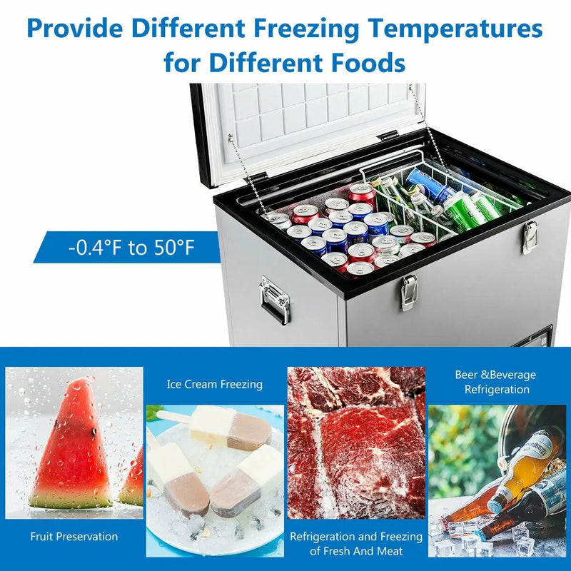 63-Quart Portable Compressor Camping Electric Car Cooler by DirectDeals
