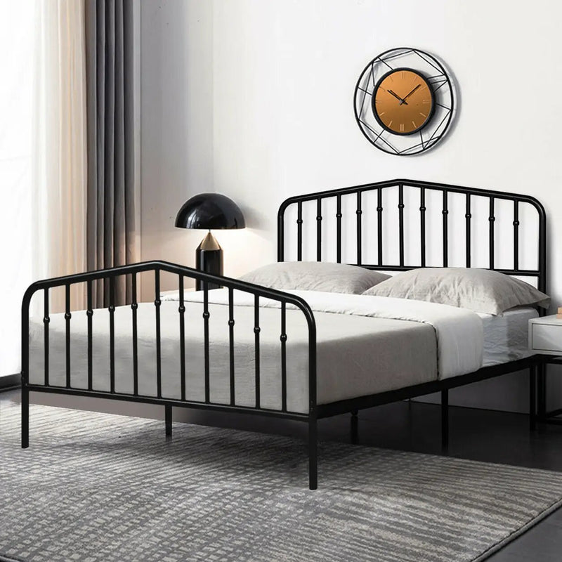 Queen Size Metal Bed Frame Slat Platform by DirectDeals
