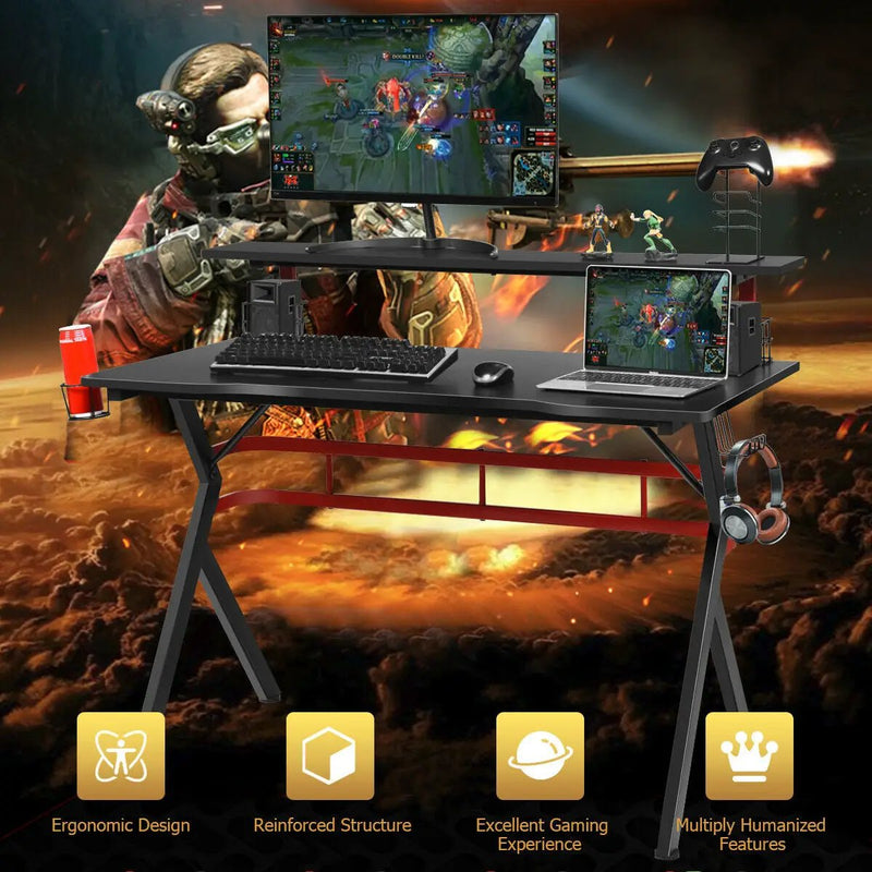 Gaming Computer Multifunctional Storage Desk by DirectDeals