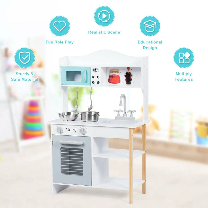 Kids Kitchen Cookware Pretend Cooking Food Play Set by DirectDeals