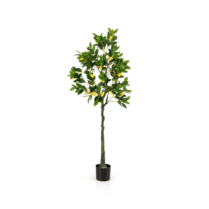 Artificial Lemon Tree 2.6/4/5.2 Feet Tall Fake Lemon Plant wuth Lemon Fruits by DirectDeals
