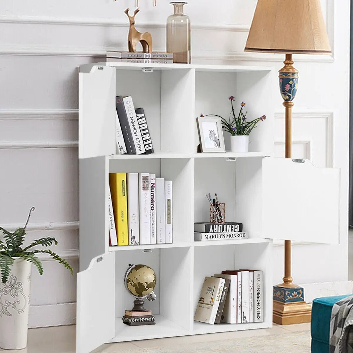 6 Cubes Wood Storage Shelves Organization by DirectDeals
