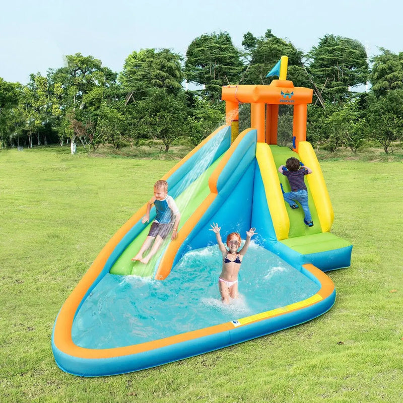 Inflatable Water Slide Kids Bounce House with 740W Blower by DirectDeals
