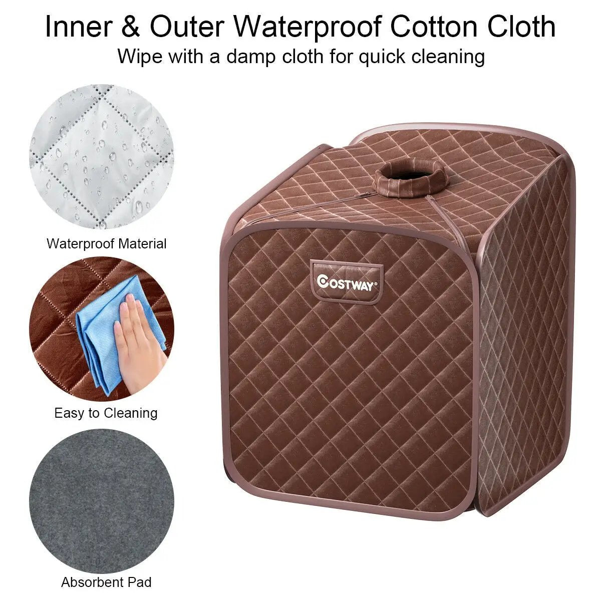 2L Portable Folding Steam Sauna Spa-Coffee by DirectDeals