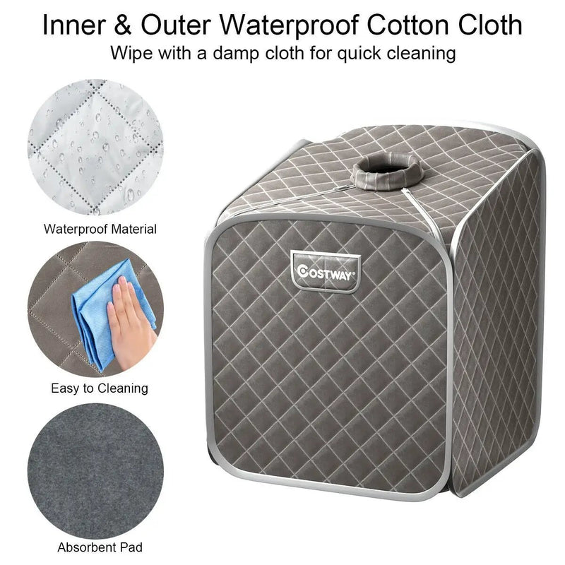 2L Portable Folding Steam Sauna Spa-Gray by DirectDeals
