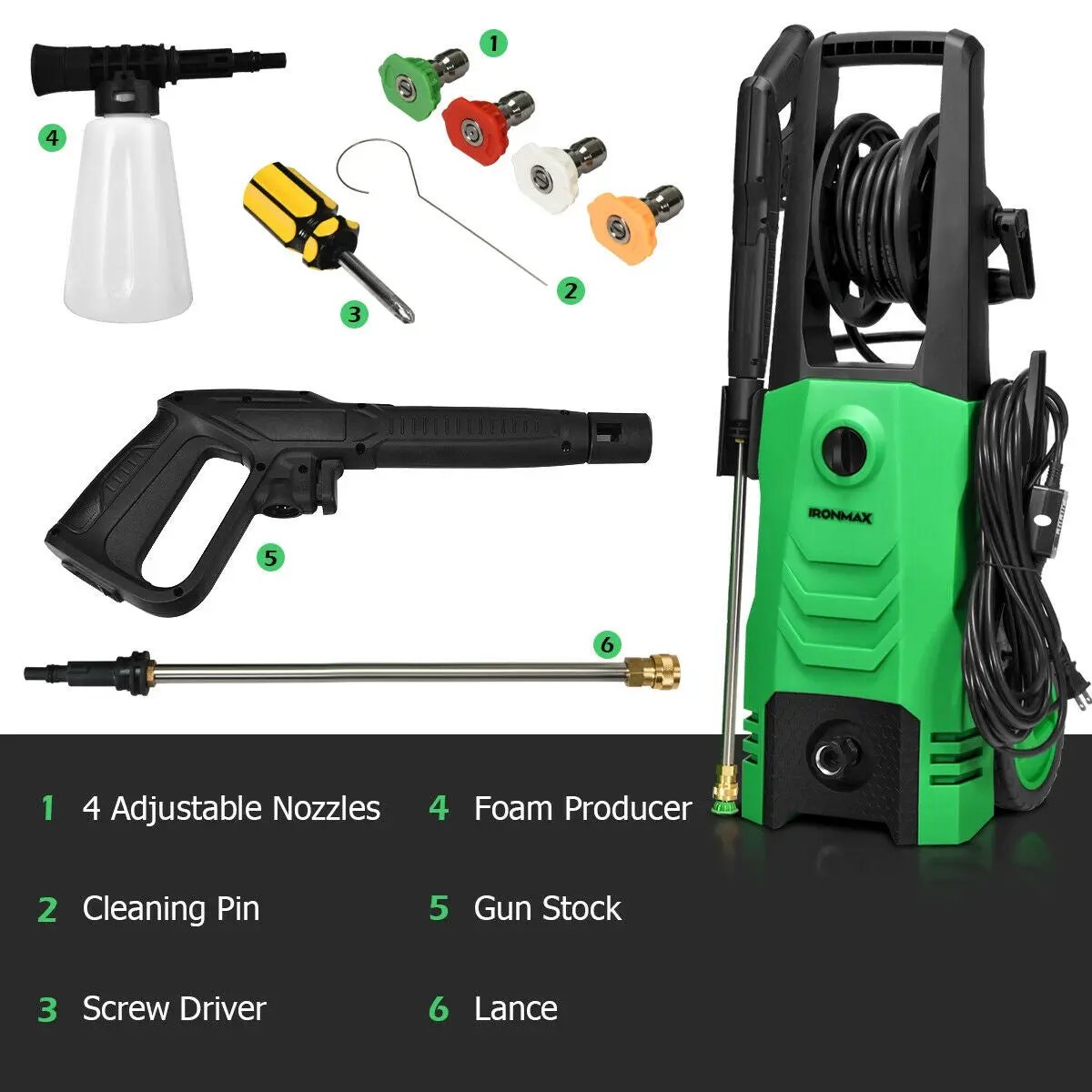 3500PSI Electric Pressure Washer with Wheels by DirectDeals