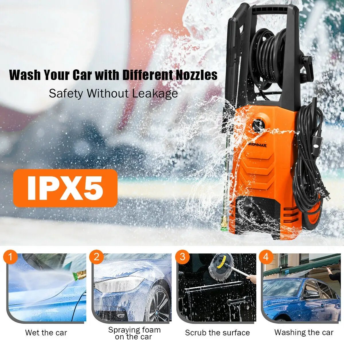 3500PSI Electric Pressure Washer with Wheels by DirectDeals