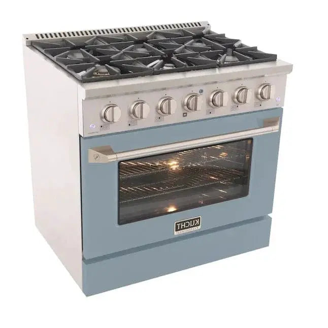 Kucht 36” Pro-Style Kitchen Dual Fuel Range - KDF362-LB by Farmhouse Kitchen and Bath
