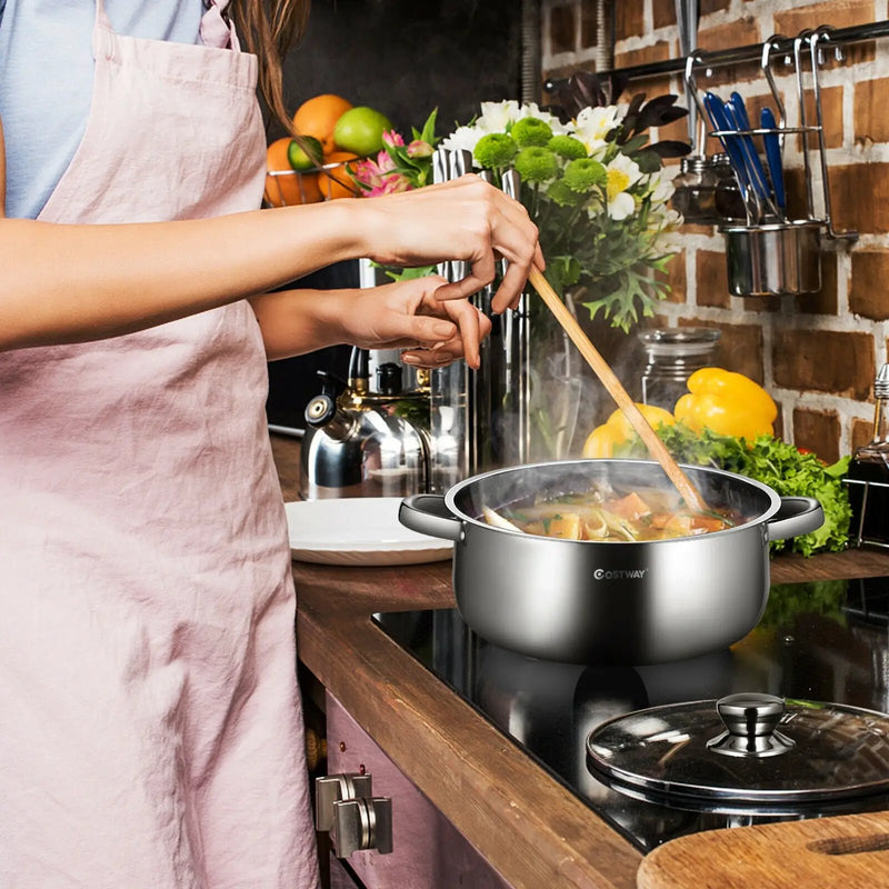9.5 QT 2 Tier Stainless Steel Steamer Cookware Boiler by DirectDeals