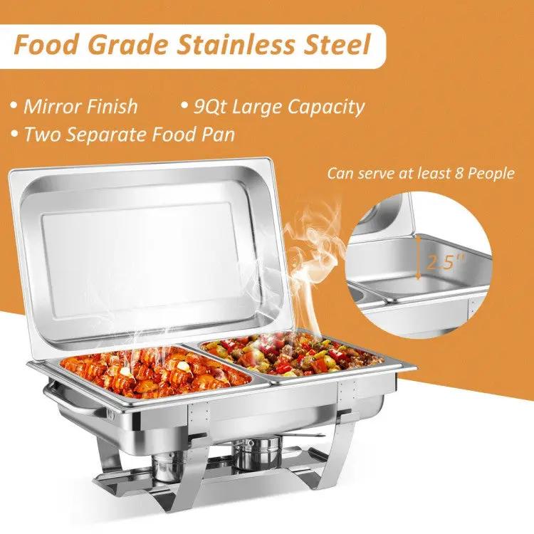 2 Packs Stainless Steel Chafing Dish by DirectDeals