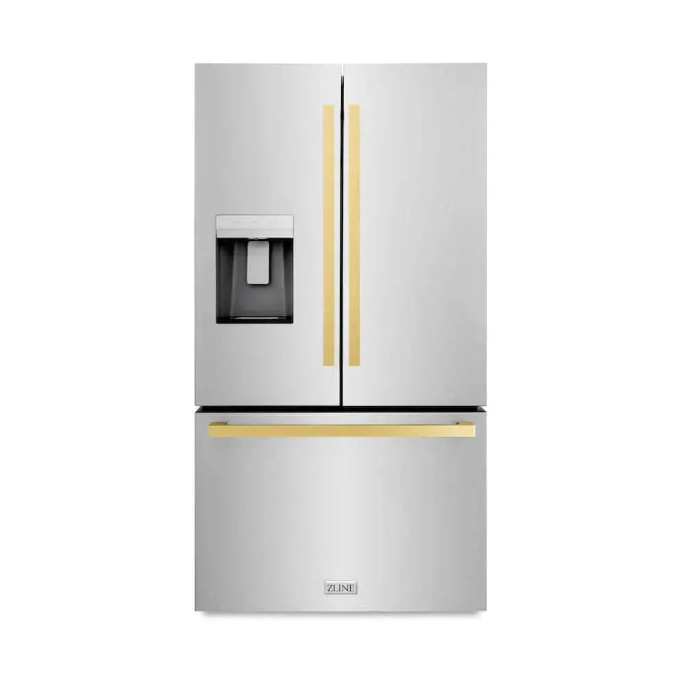 ZLINE 36" Refrigerator, Water, Ice Dispenser, Fingerprint Resistant, RSMZ-W-36-FG by Farmhouse Kitchen and Bath
