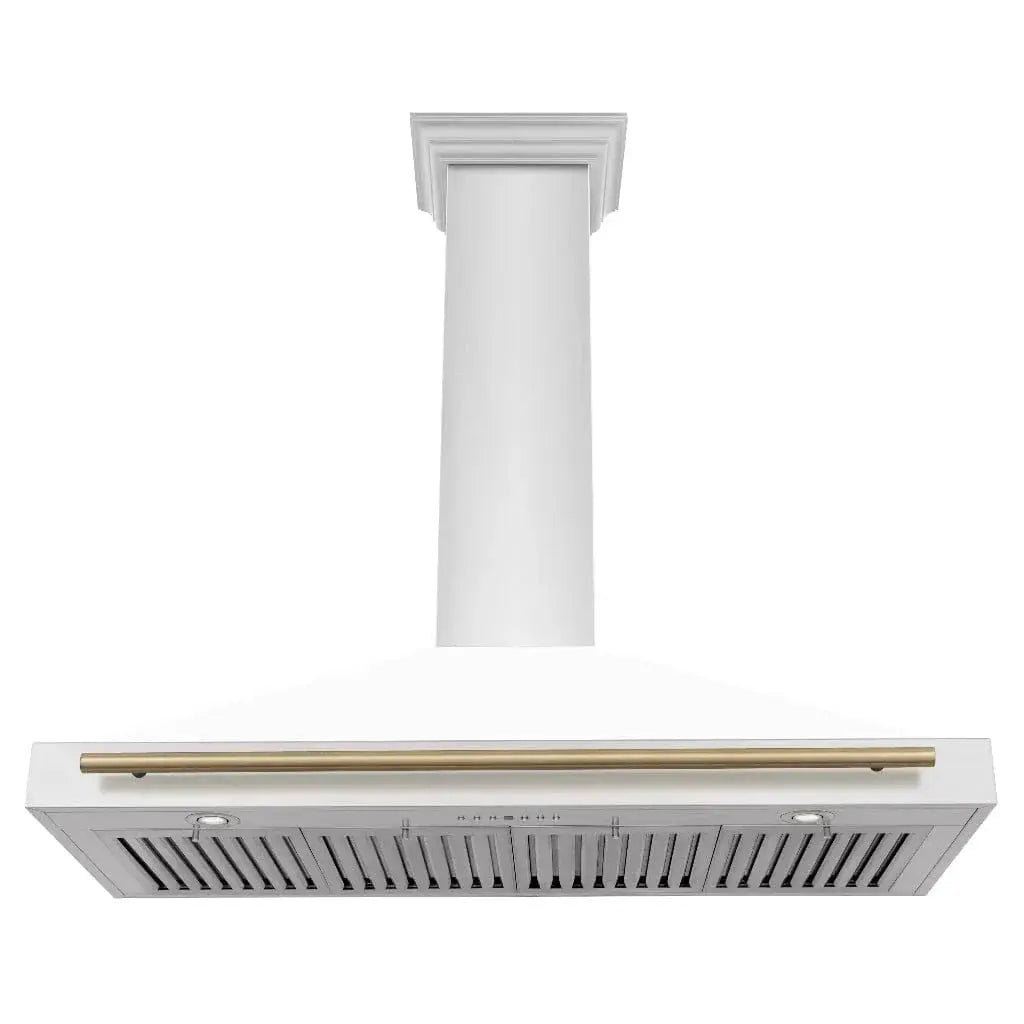 ZLINE 48" Autograph Stainless Wall Range Hood KB4STZ-WM48-CB by Farmhouse Kitchen and Bath