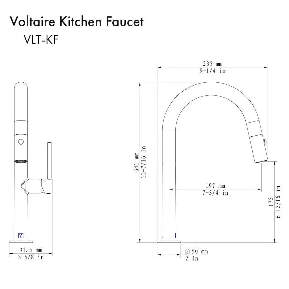 ZLINE Voltaire Kitchen Faucet, Champagne Bronze, VLT-KF-CB by Farmhouse Kitchen and Bath