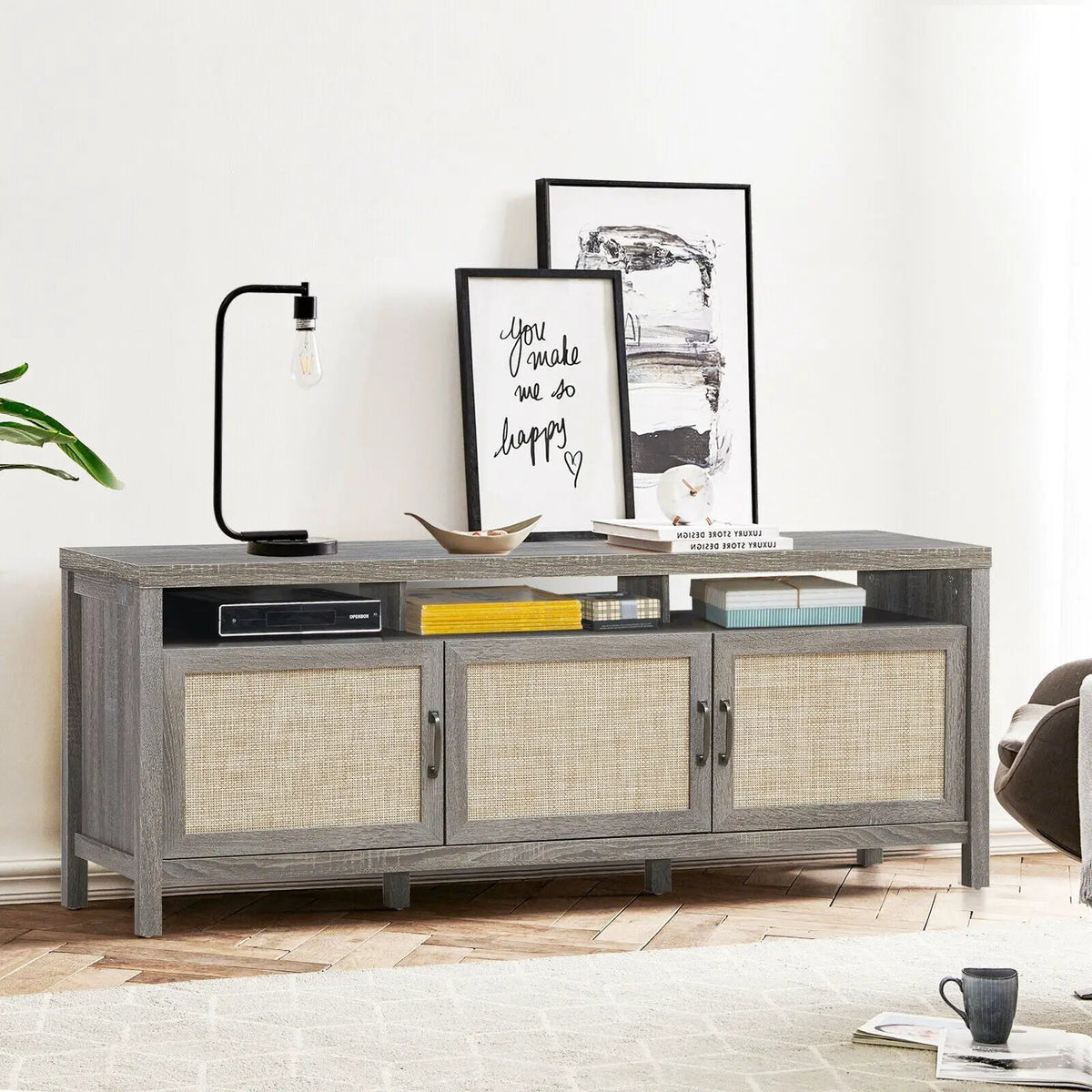 Universal TV Stand Entertainment Media Center for TV's up to 65 Inch, photo 3 of 9